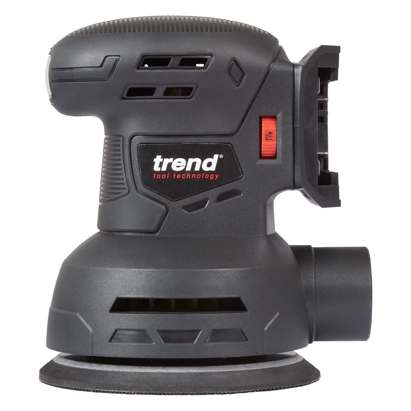 Trend 18V Cordless 125mm Random Orbital Sander for Sanding & Fast Stock Removal, Bare Tool (Battery & Charger Sold Separately), T18S/ROS125B