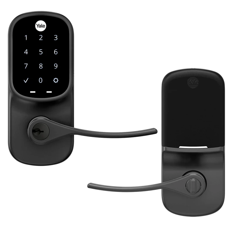 Yale Assure Lever - Keypad Lever Lock (for Doors with no deadbolt) - Keyless Entry with pin Code Unlocking and one-Touch or Auto-Locking - Black Suede