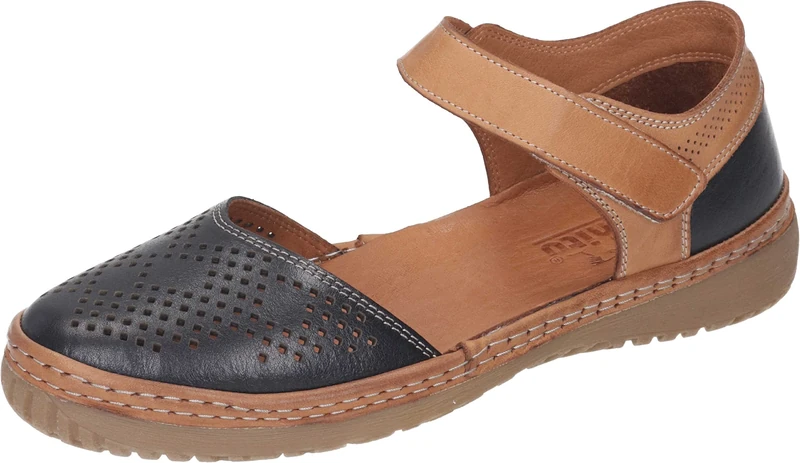 Manitu Women's 910049-01 Sandal, Schwarz, 1 UK