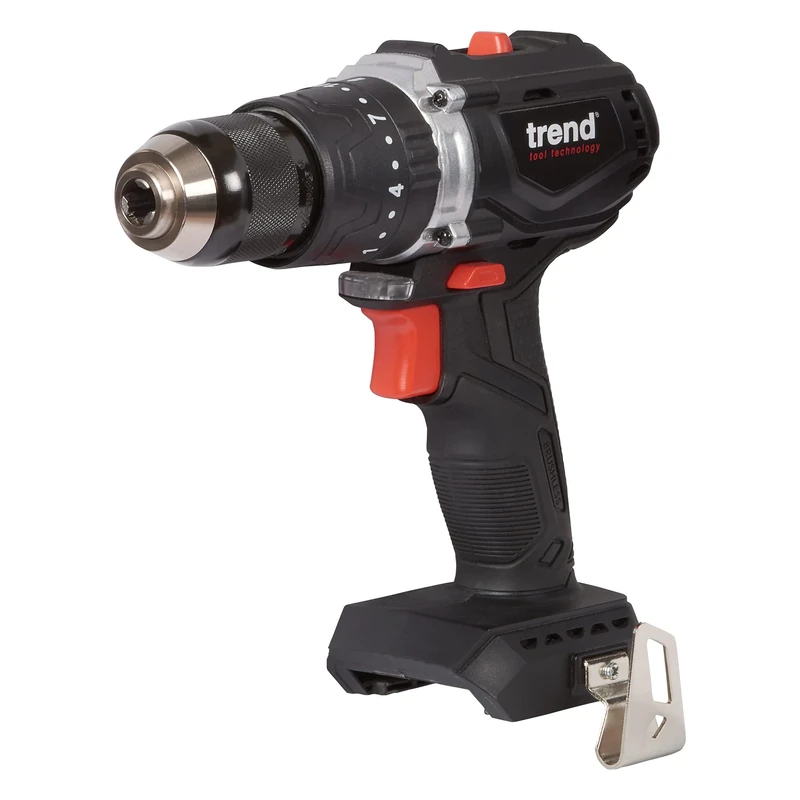 Trend 18V Cordless Brushless Combi Drill, Bare Tool (Battery & Charger Sold Separately), T18S/CDB