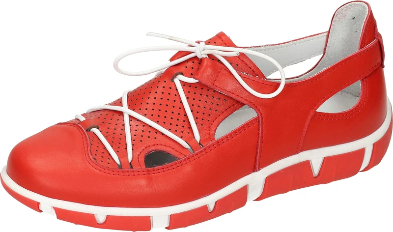 Manitu Women's 840022-04 Loafer - Red, Size 4 UK