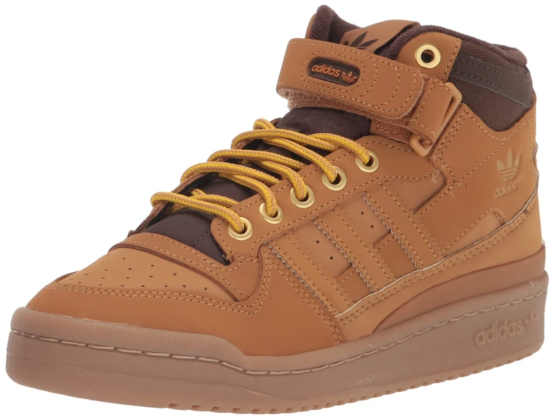 adidas Men's Forum Mid Sneaker - Mesa Brown Gum - 4.5 UK