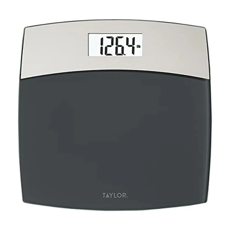 Taylor Digital Scales for Bodyweight Mixed Metal with Brushed Stainless Steel, 440 LB Capacity, Bathroom Scale, White Backlight Readout, Highly Accurate Digital Bathroom Scale
