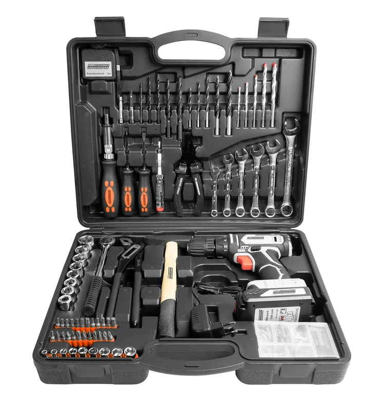 Brüder Mannesmann M17578 Tool Box with Cordless Screwdriver 20 V