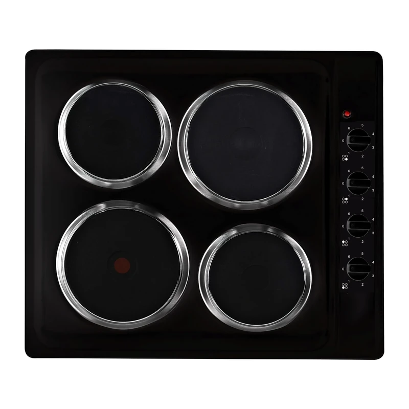 Cookology SEP602BK 60cm Hob - 4 Zones 6 Heat Levels Tactile Knobs