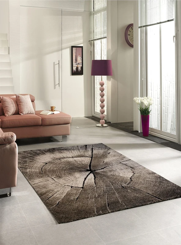 Mia's Teppiche Irina Living Room & Bedroom Rug Nature/Wood 200 x 290 cm Frieze