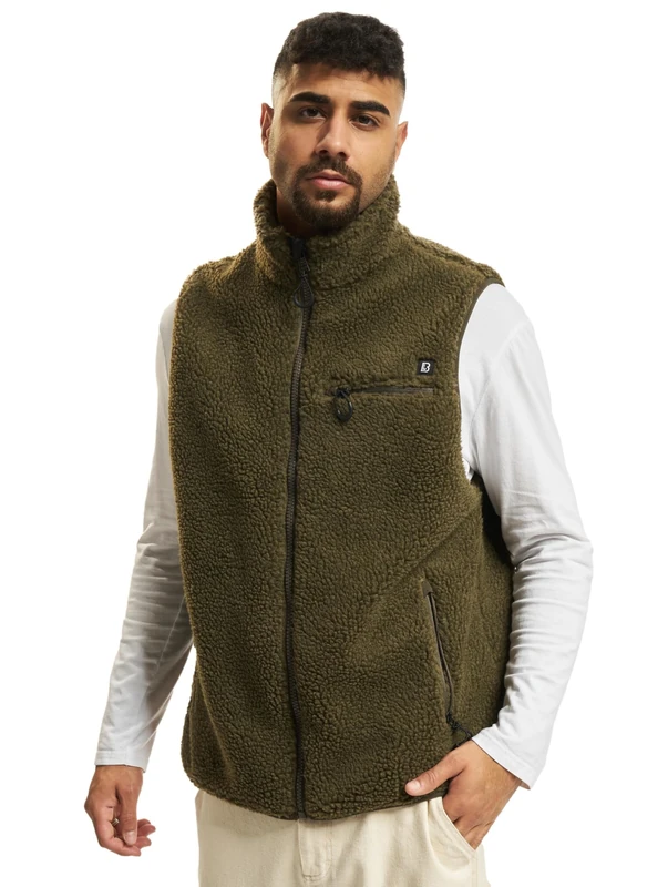 Brandit Teddyfleece Vest, Color: olive, Size: XL
