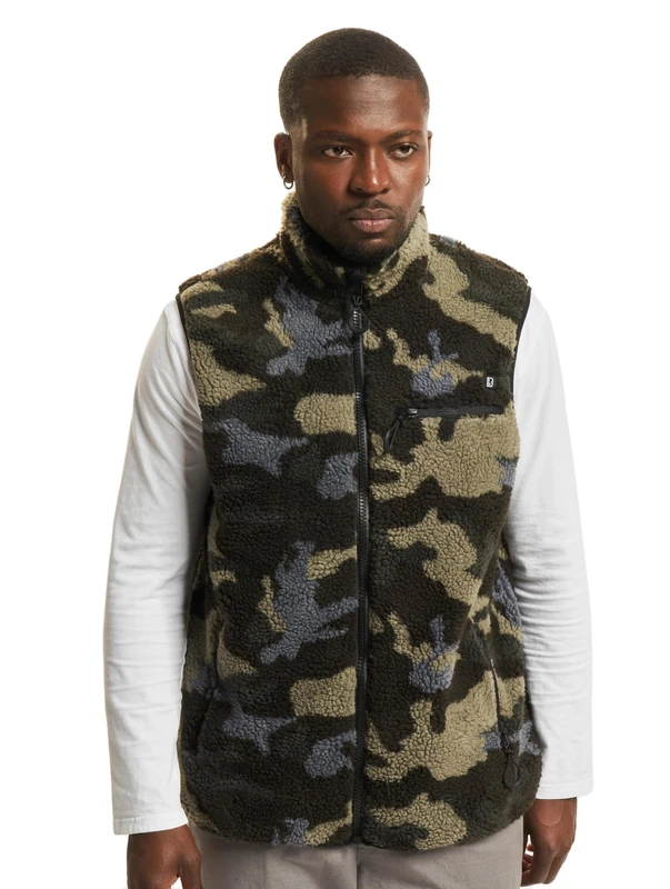 Brandit Teddyfleece Vest, color: darkcamo, size: M