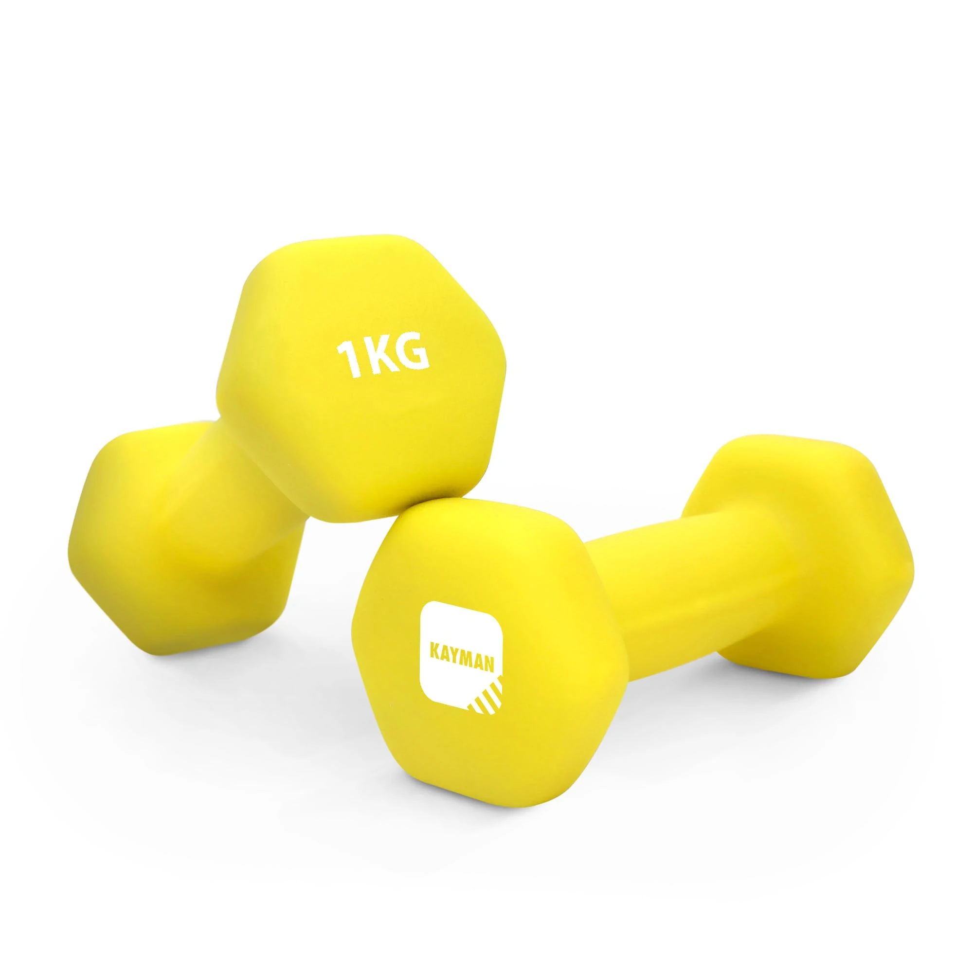 KAYMAN Neoprene Dumbbells with Free Poster – Weight Set for Home Gym | Fitness Training Equipment | Anti-Slip Grip Material | Comes with Workout Guide | Pair of 1kg 2kg 3kg 4kg 5kg 6kg 8kg 10kg (1)