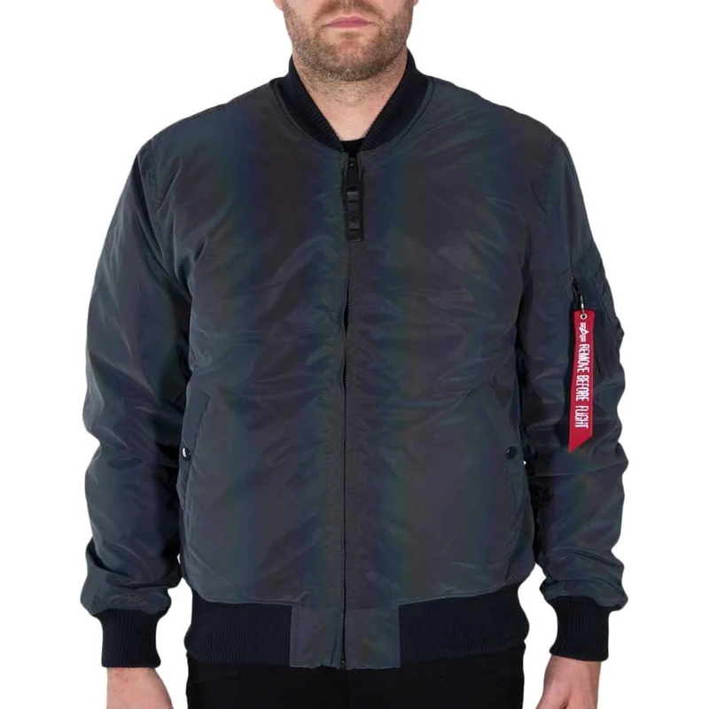 Alpha Industries Men's MA-1 VF 59 Rainbow Reflective Bomber Jacket, M