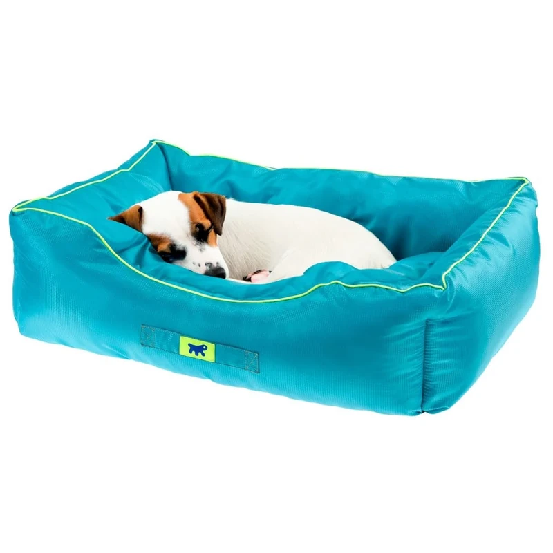 Ferplast Dog Bed Dog Cushion Dog Bed Medium Scratch-proof Fabric Pet Bed Removable Cover Washable Dog Mat Waterproof 66 x 50 x 20 cm.Blue