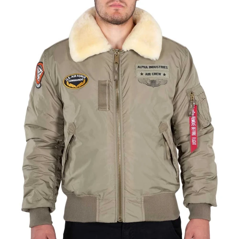 Alpha Industries Injector III Air Force Bomber Jacket for Men Stratos
