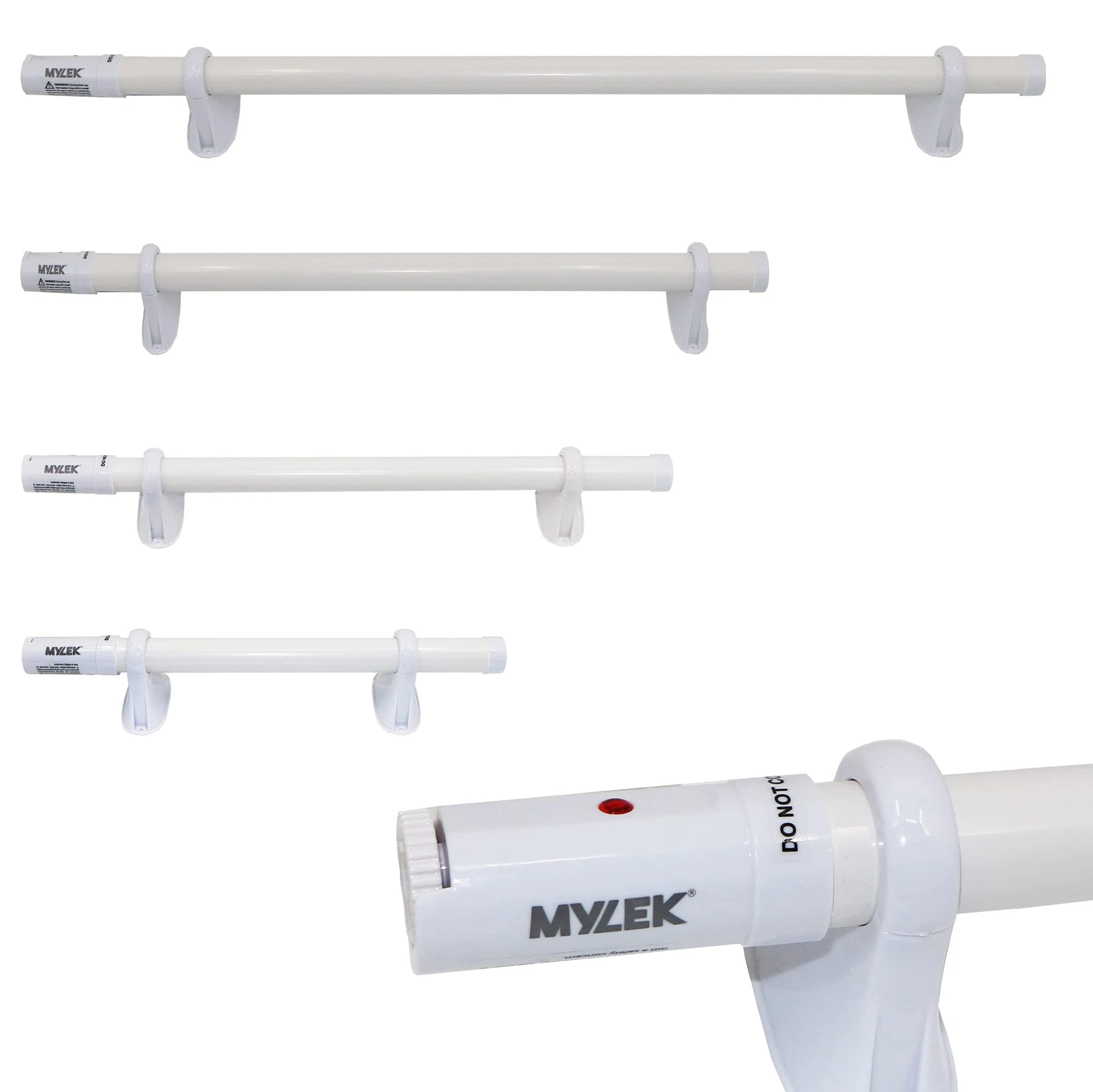 Mylek Tubular Heater 90W - 710mm - Low Energy Tube - Built in Thermostat And Mounting Brackets Greenhouse, Garage, Caravan (71cm, 90W)