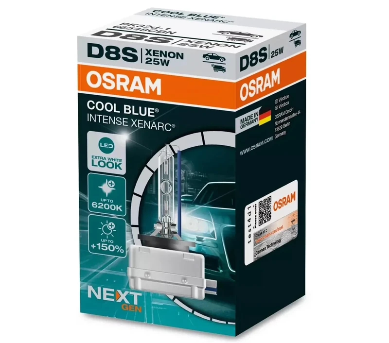 Osram Xenarc Cool Blue Intense NextGen HID-Xenon bulb - D8S - 40V/25W - single piece (max. 6200K)