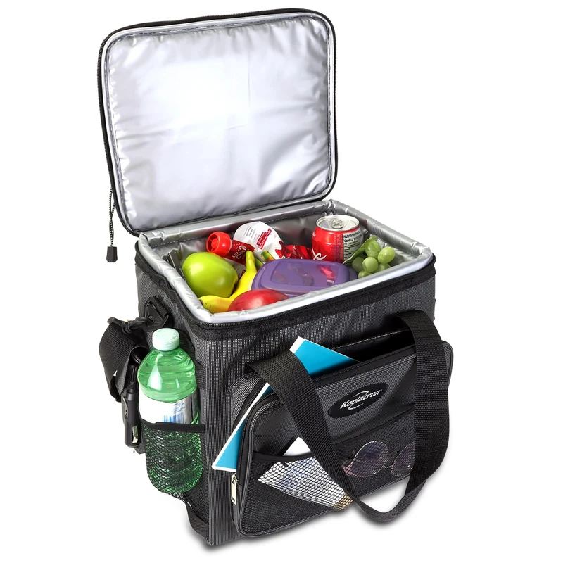 Koolatron Electric Cool Box - 12 V Powered Cooler For Car, Camping, Travel, Hard Sided Refrigerator For Vehicle, Caravan, Hot & Cold Function, Cools Drinks,Food For Road Trip, 13 L