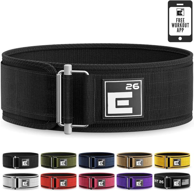 Element 26 Self-Locking Weight Lifting Belt Premium Weightlifting Belt for Serious Functional Fitness,Olympic Lifting Athletes Lifting Support Deadlift Training Belt (XX-Large,Black),W6-YIZK-KIY9-$P