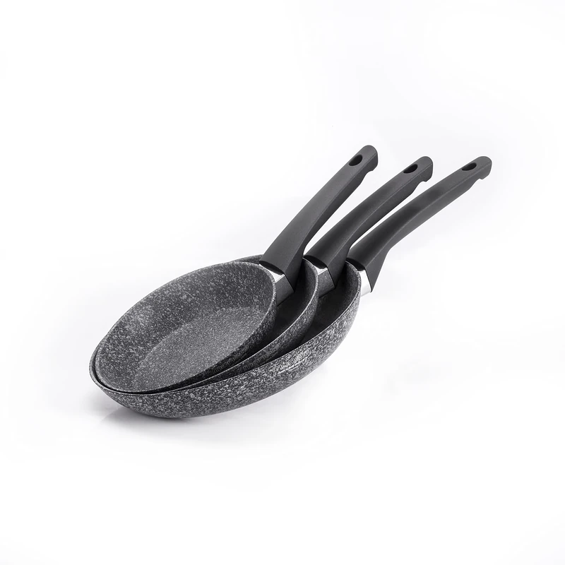 [Amazon Exclusive] Symphony Coin Set 3 Pans (18-22-26 cm) Also Suitable for Induction Cookers, Reinforced Coating with Mineral Particles, Made in Italy