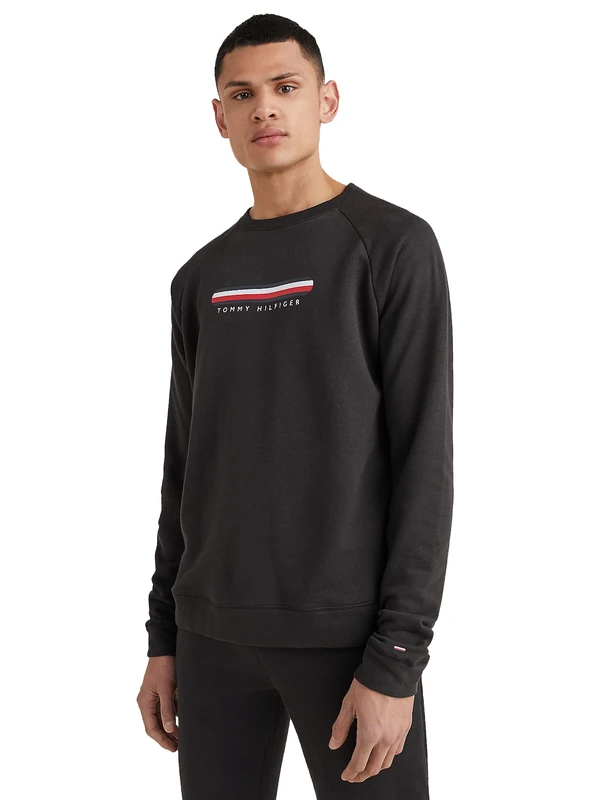 Tommy Hilfiger Men's Track Top Um0um02363 Heavyweight Knits, Black (Black), S