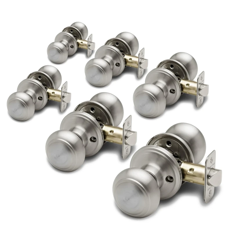 Copper Creek BK2030BC Ball Knob Privacy Function Door knob in Black Finish