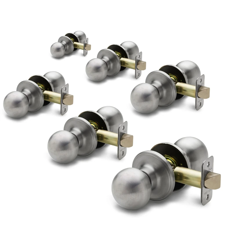 Copper Creek BK2030BC-3 Ball Knob Privacy Function 3 knob Multipack, Black Finish