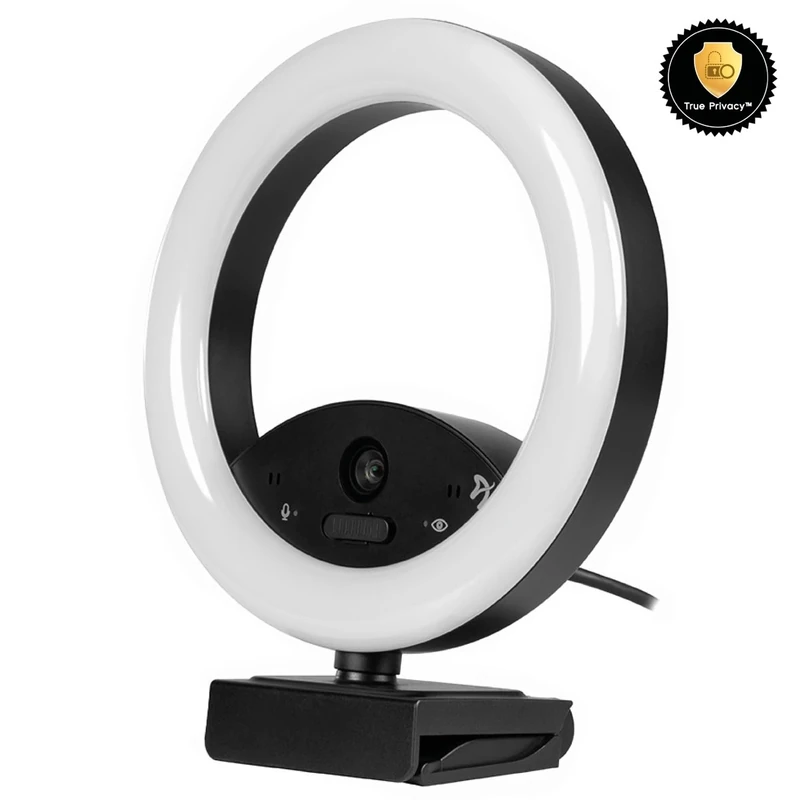 Arozzi Occhio True Privacy Ring Light Webcam Black - Image 1