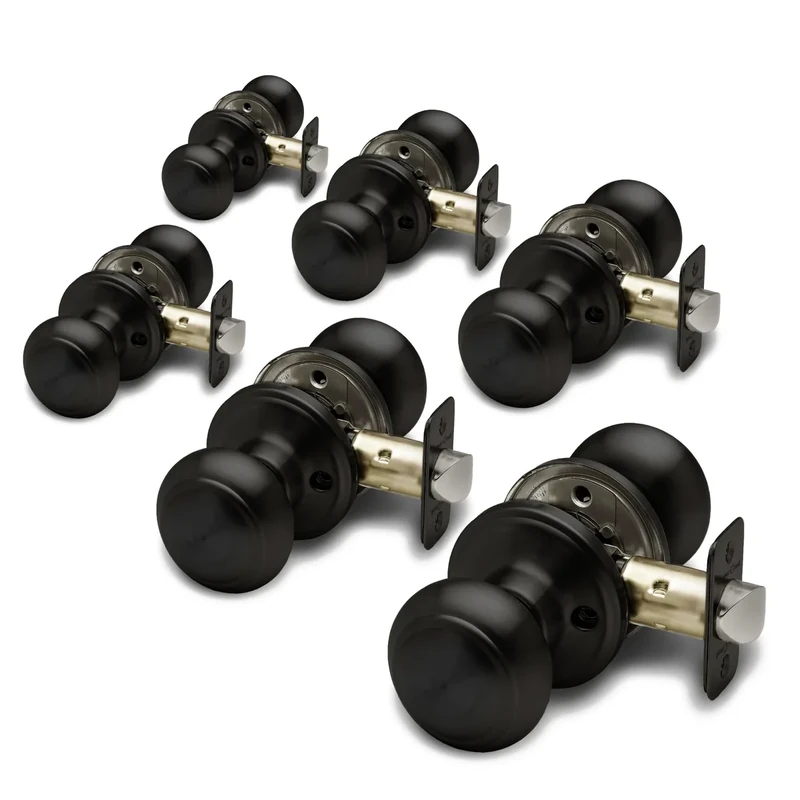 Copper Creek BK2030SS-6 Ball Knob Privacy Function 6 knob Multipack, Satin Stainless Finish