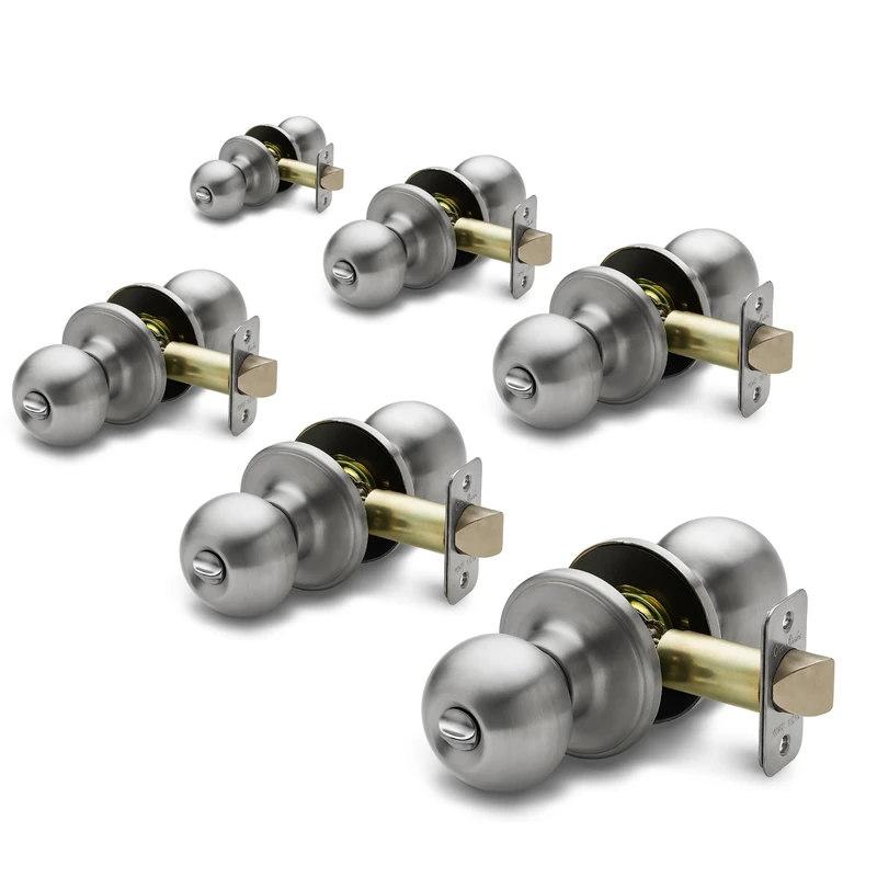 Copper Creek BK2040BC-2 Ball Knob Keyed Entry Function 2 knob Multipack, Black Finish