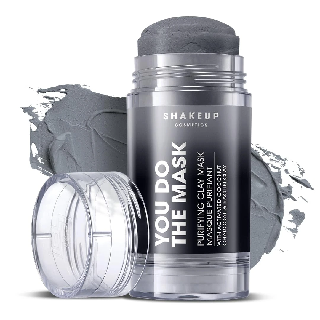 Shakeup Cosmetics Mens Charcoal Face Mask Stick, Purifies, Cleanses, Hydrates & Nourishes with Coconut extract. Vegan, Mess-free & Easy to Apply, 35g. Aka. YOU DO THE MASK