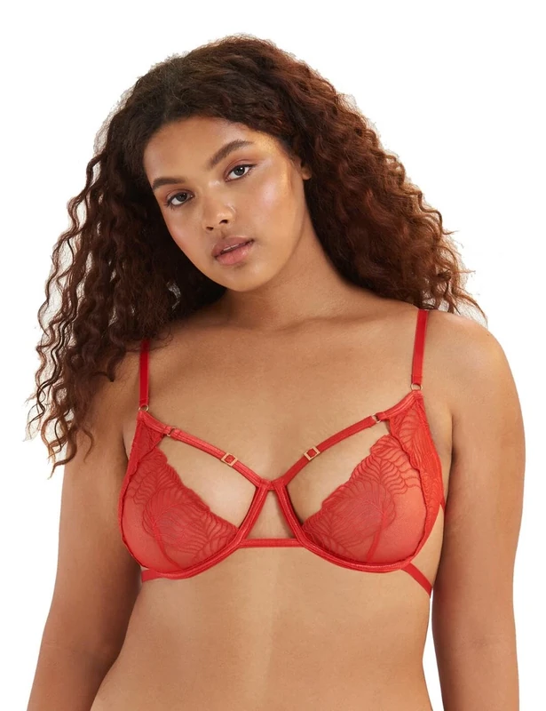 Bluebella 41402 Enya Demi Cup Bra Red
