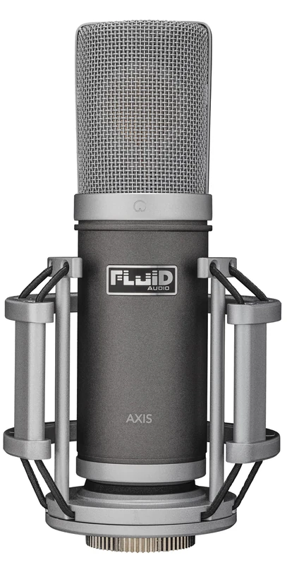 Fluid Audio Axis Professional Condenser Studio Microphone (34mm Gold Diaphragm, Cardioid Polar Diagram, Including Shockmount, XLR Cable, Guitar, Percussion, 20Hz-20kHz), Black