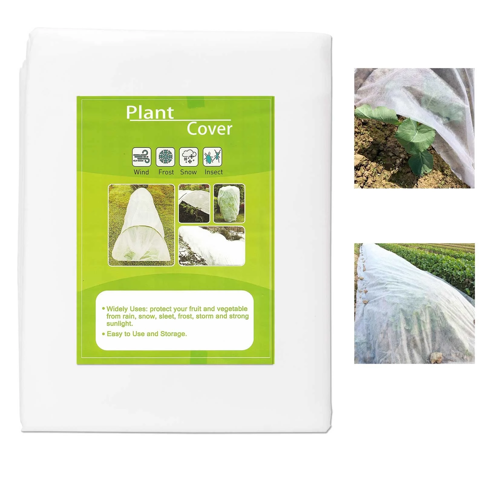 Cymax Garden Fleece Large Plant Freeze Protection 2mx 10m,Fabric Plant Cover Frost Blankets for Winter Frost Protection Sun Pest Protection,White