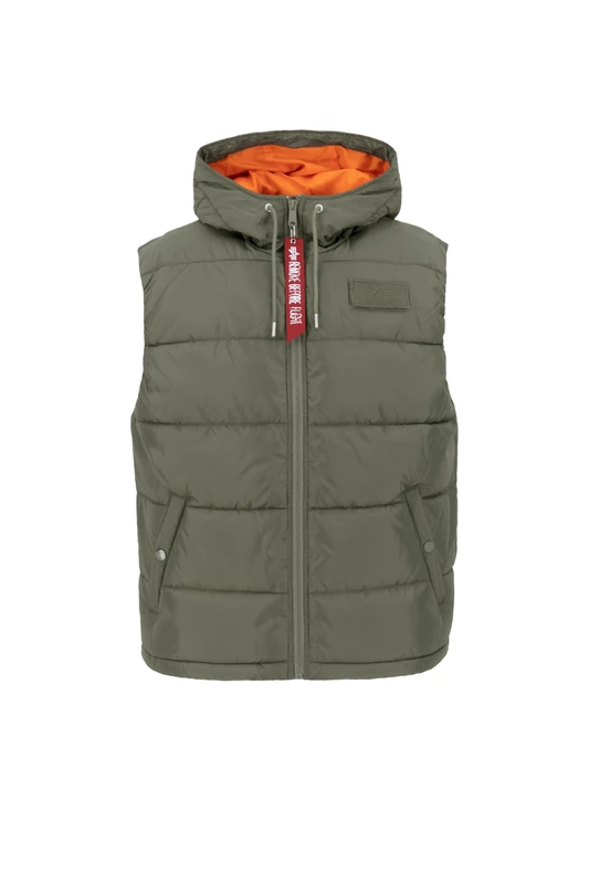 Alpha Industries Men's Hooded Puffer Vest FD Sage-Green XXL