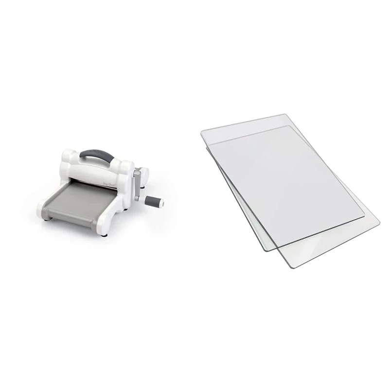 Sizzix Big Shot Die Cutting and Embossing Arts and Craft Machine for Card Making, Scrapbooking and Journaling & Cutting Pads 655093, Standard, 1 Pair, One Size, 22.5 x 15.5 x 0.3 cm