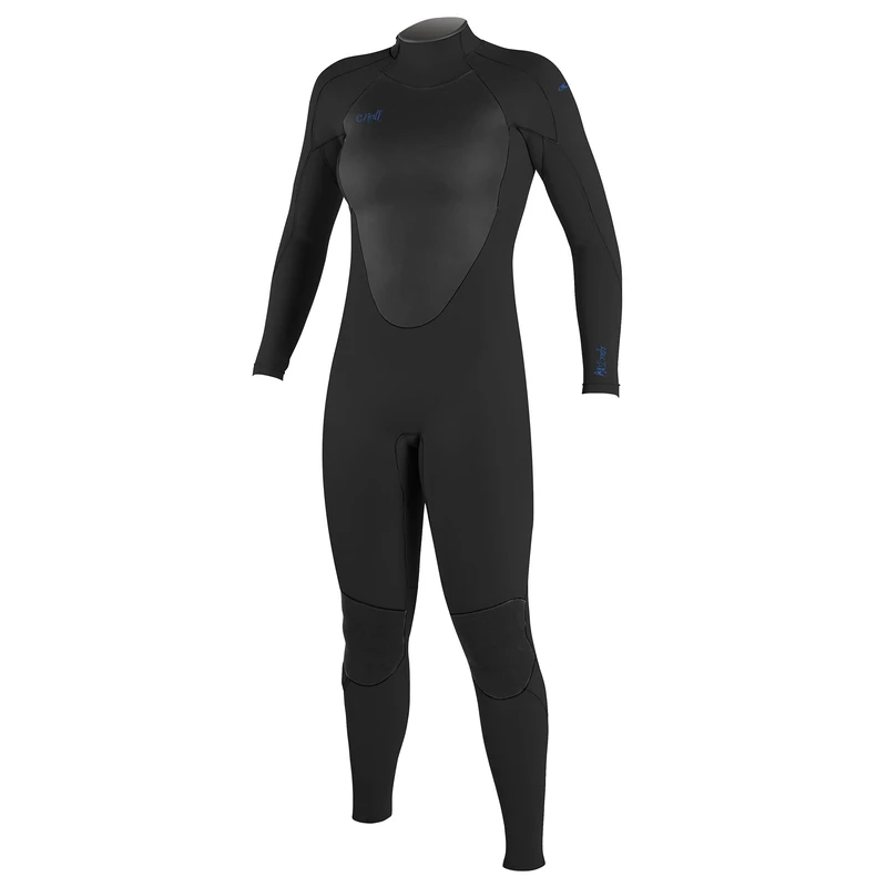 O'Neill Womens Epic 5/4mm Back Zip GBS Wetsuit - Black - Smooth Skin FluidFlex™ Firewall - Krypto Knee Padz