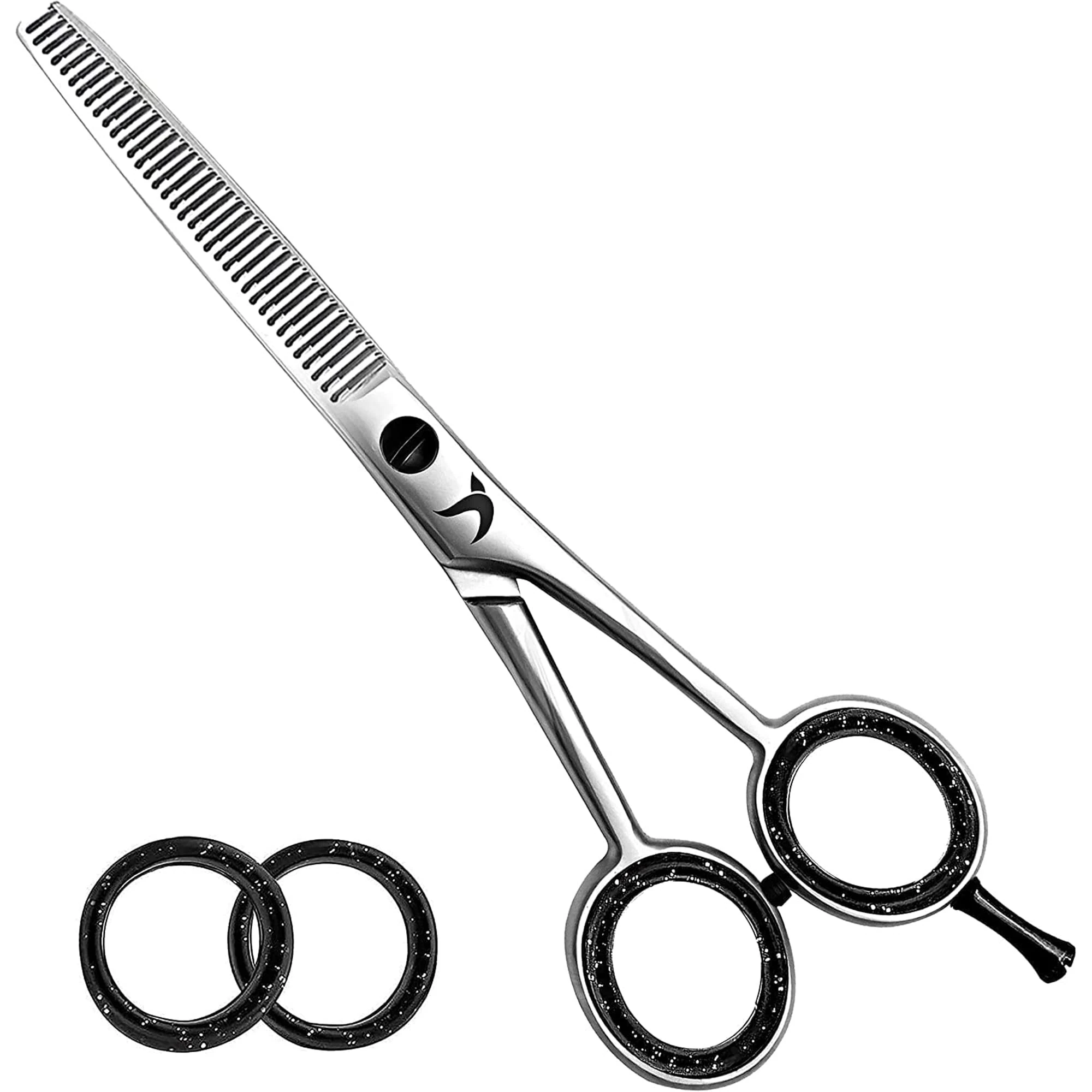 Candure Professional Hairdressing Teeth Scissors Stainless Steel for Barbers Hair Cutting, Salon, Children, Men & Women (Thinning Shears, 6")