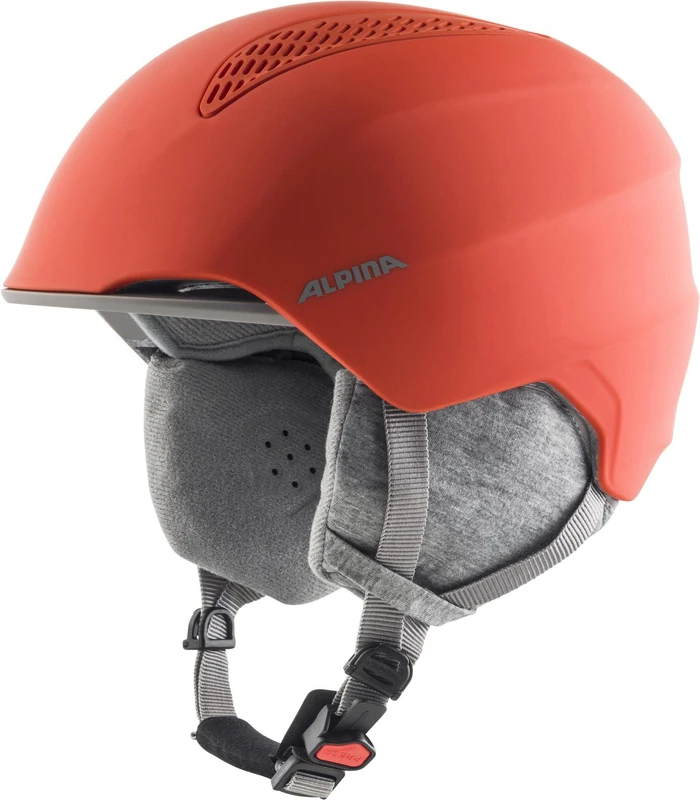 ALPINA Unisex - Children, GRAND JR ski helmet, pumpkin-orange matt, 51-54 cm