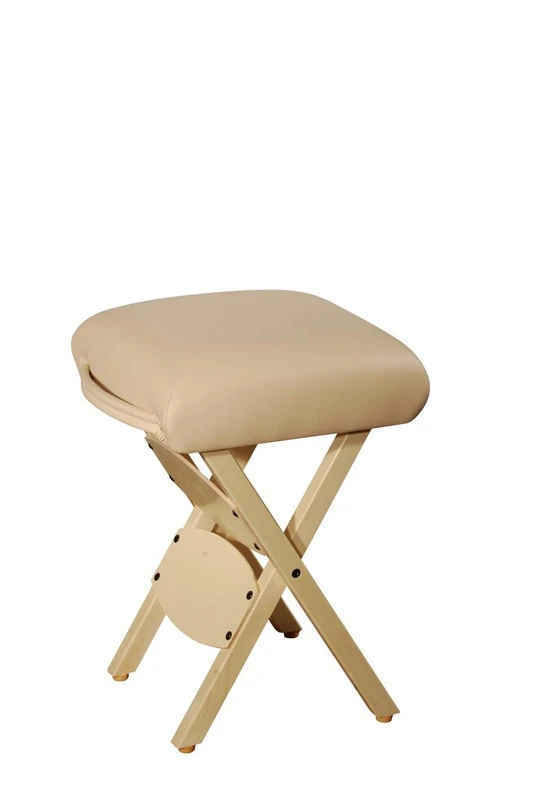 Master Massage Folding Work Stool for Massage Table Stool America Brand Cream - Image 1