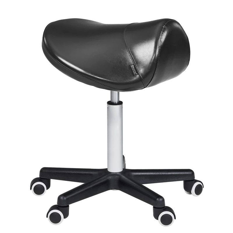 Master Massage Saddle Stool, Rolling Stool, Swivel Stool, Work Stool, Practice Stool, Cosmetic Stool, Black - Image 1