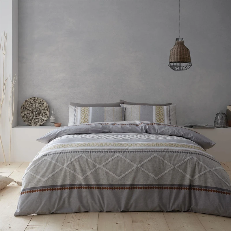 Pineapple Elephant Kadin Cotton Double Duvet Set Natural