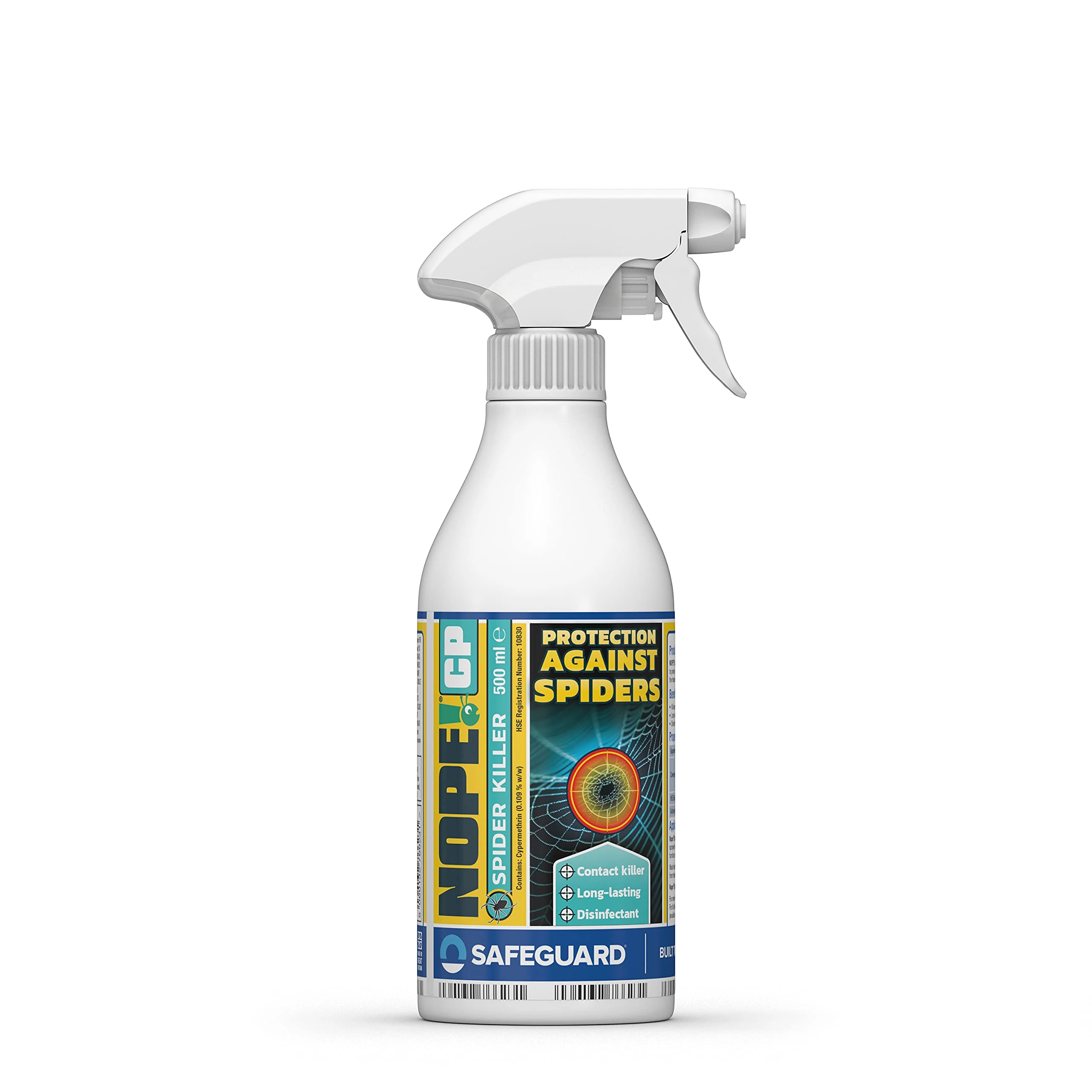 NOPE! Spider Killer Spray Repellent - Contact Killer. for All Types of Spiders. Residual Action, Odourless, Non-Staining for Indoor and Outdoor Use. 500ml