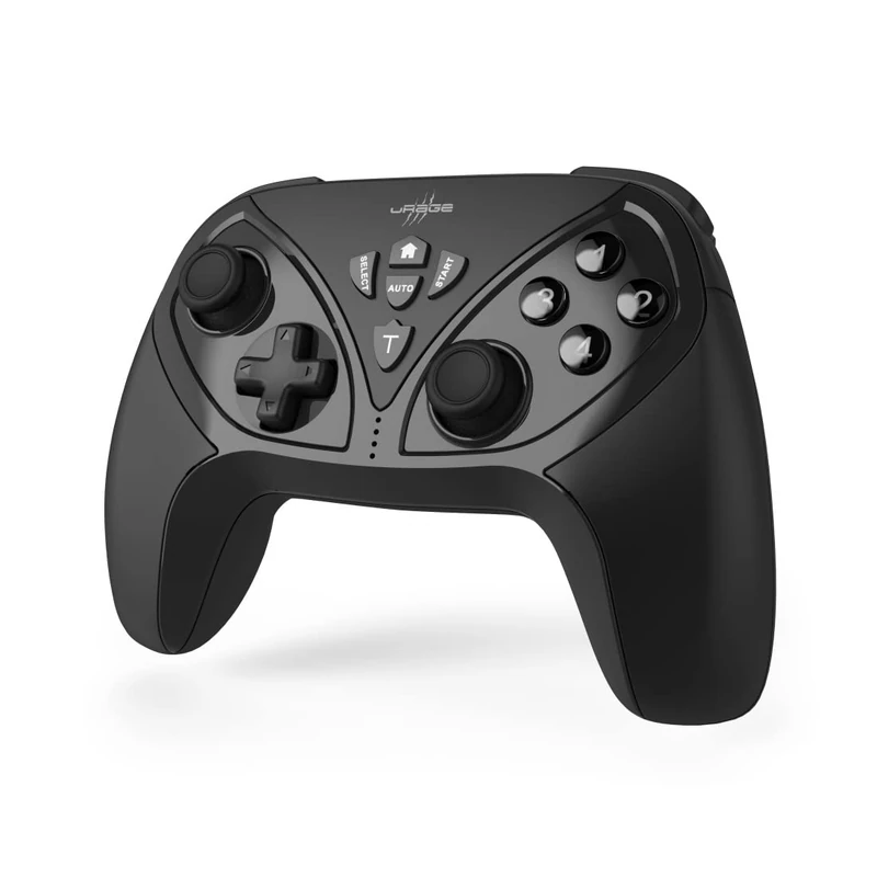 uRage Vendetta 300 Unleashed Gamepad (Wireless Controller, Ergonomic, Dual Vibration, Built-in Battery, 4 Backbuttons, PC Gamepad, USB, Black)