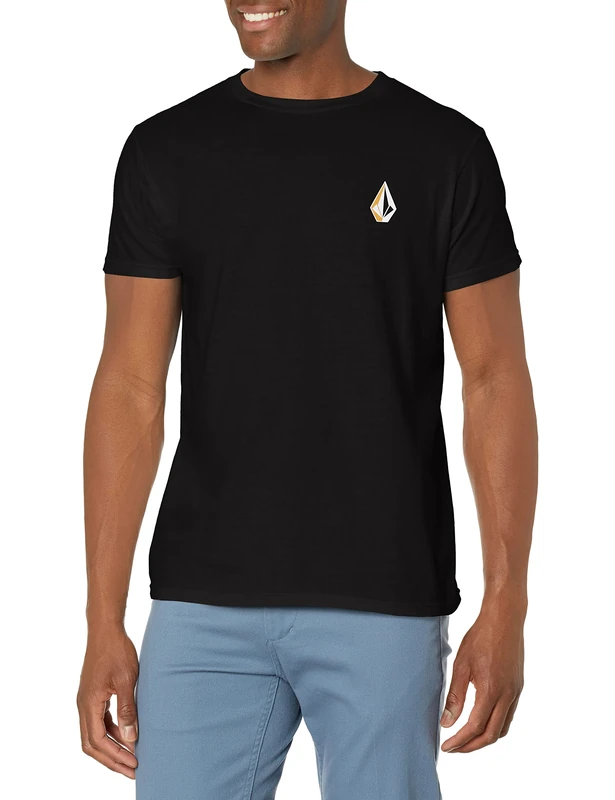 Volcom Men's Blaquedout Short Sleeve Tee T-Shirt, Black, S - Image 1