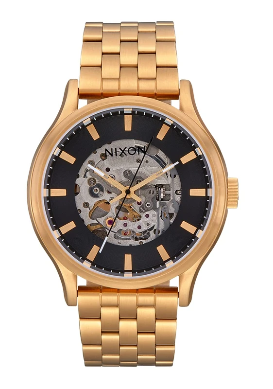 Nixon Spectra A1323 Automatic Fashion Watch (40 mm Dial, 20 mm - 18 mm Stainless Steel Strap), Gold, OSFM, Bracelet - Image 1