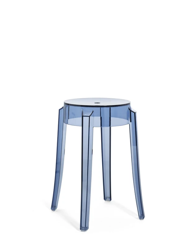Kartell Charles Ghost, Set 2 stools, H 46 cm, Powder blue