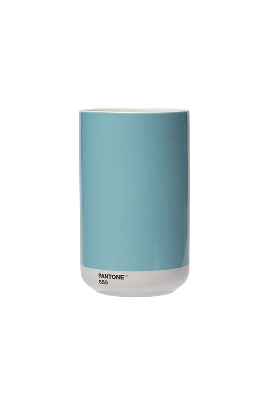 PANTONE Porcelain Vase with Gift Box, Jar, Decorative Flower Vase, 1 Litre, Light Blue 550
