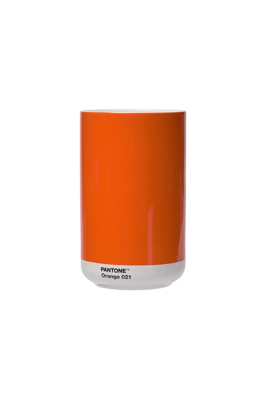 Corgi PANTONE Porcelain Vase with Gift Box, Jar, Decorative Flower Vase, 1 Litre, Orange 021c