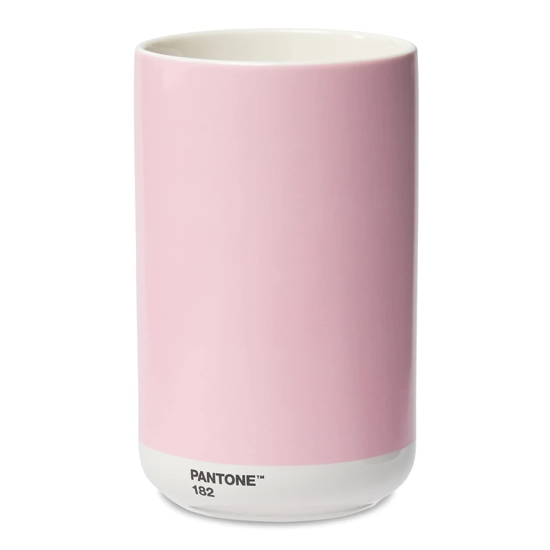 PANTONE Porcelain Vase with Gift Box, Jar, Decorative Flower Vase, 1 Litre, Light Pink 182C
