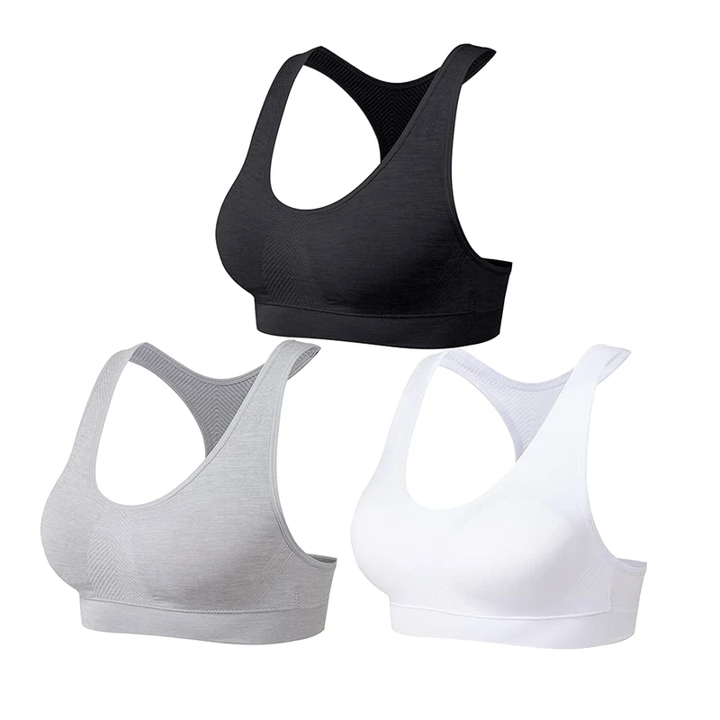 SEGRILA Women’s Sports Bras Multipack Workout Bras Padded Racerback Yoga Bras