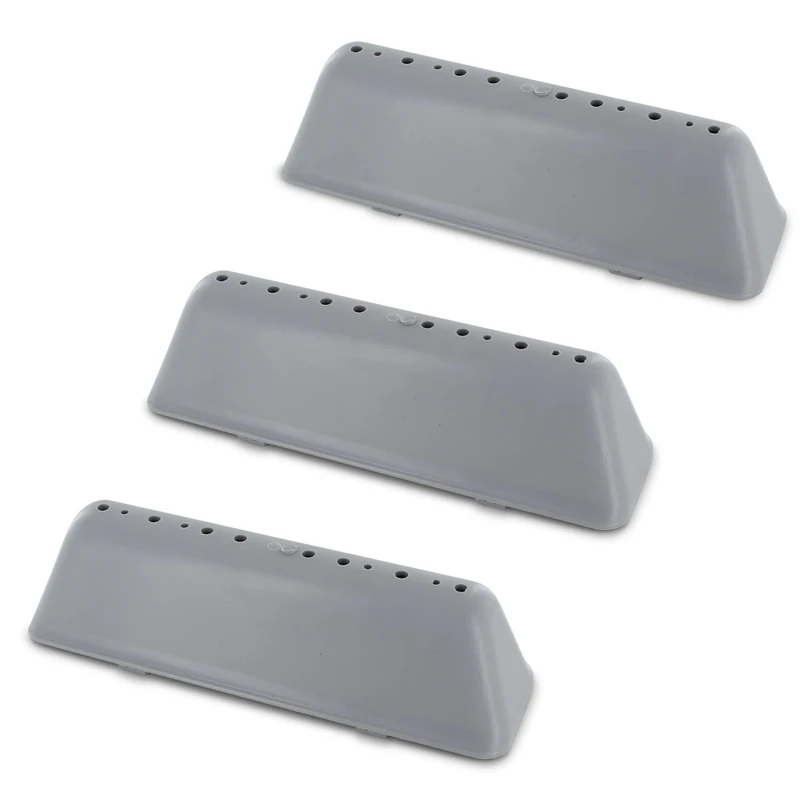 DL-pro 3 x Drum Ribs 18 x 5.5 x 5 cm for Bauknecht Whirlpool 480111104079 for Indesit C00311134 Robust Driving Rib Set with 13 Holes Grey for Washing Machine Washing Drum