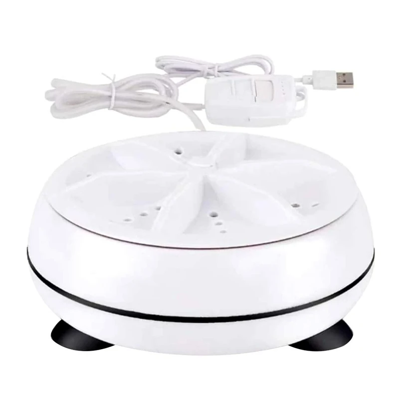 Uposao Portable Ultrasonic Turbo Washing Machine Mini USB Travel Washer Automatic Spin Cycle Washer Personal Laundry for Home Business Trip RV
